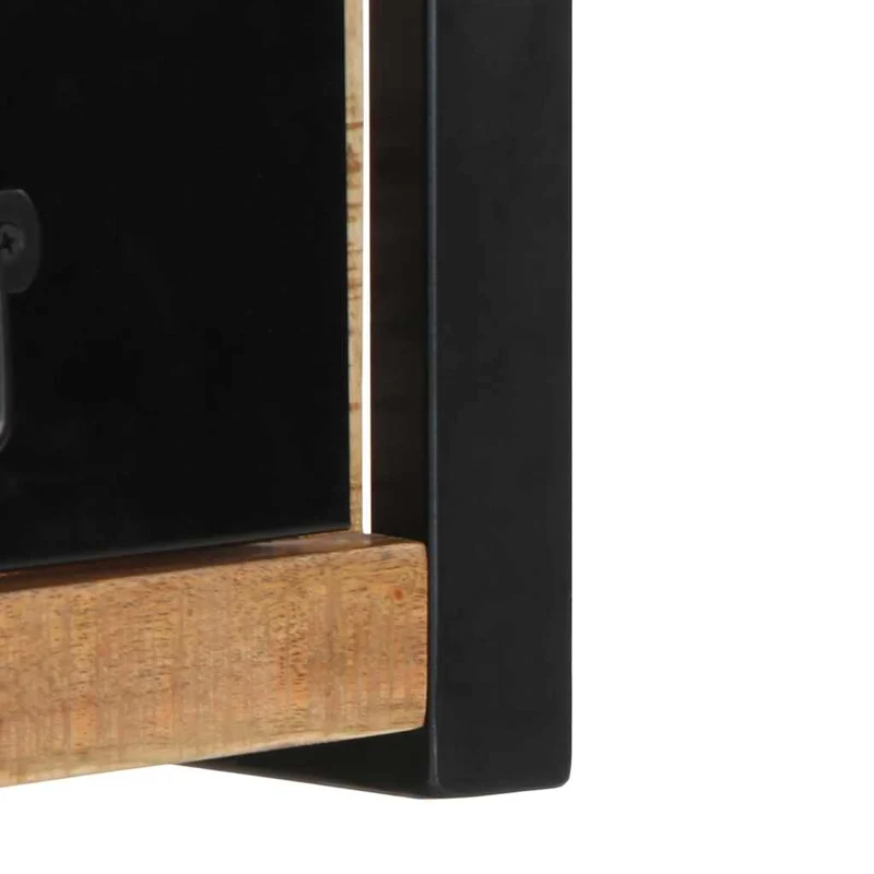 TV Cabinet 100x30x25 cm Solid Rough Wood Mango