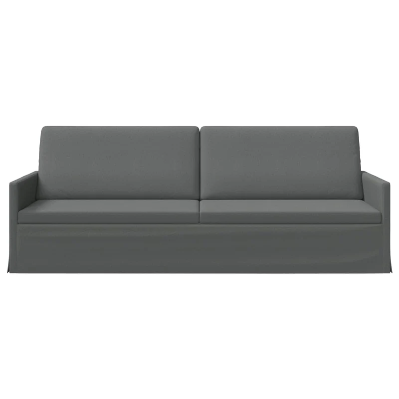 3 Seater Sofa Dark Grey 220 x 81 x 82 cm Fabric