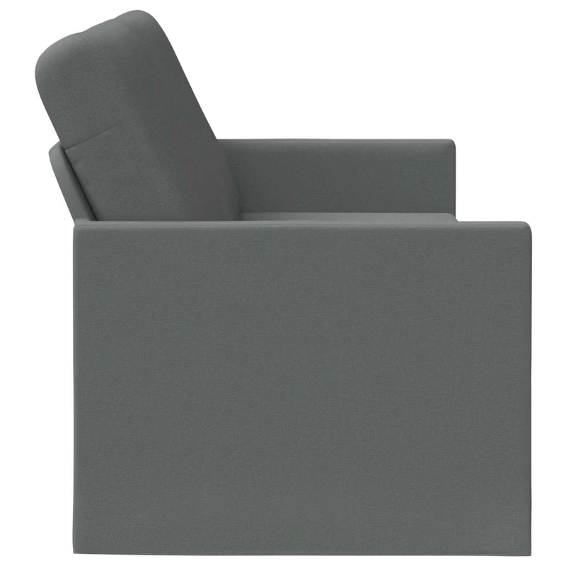 3 Seater Sofa Dark Grey 220 x 81 x 82 cm Fabric