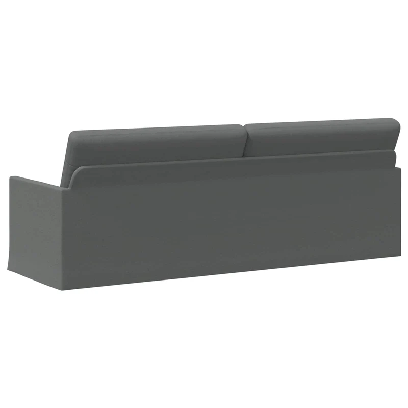 3 Seater Sofa Dark Grey 220 x 81 x 82 cm Fabric