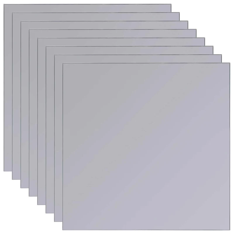 Mirrors 8 pcs Silver 20.5 x 20.5 x 0.4 cm High quality glass