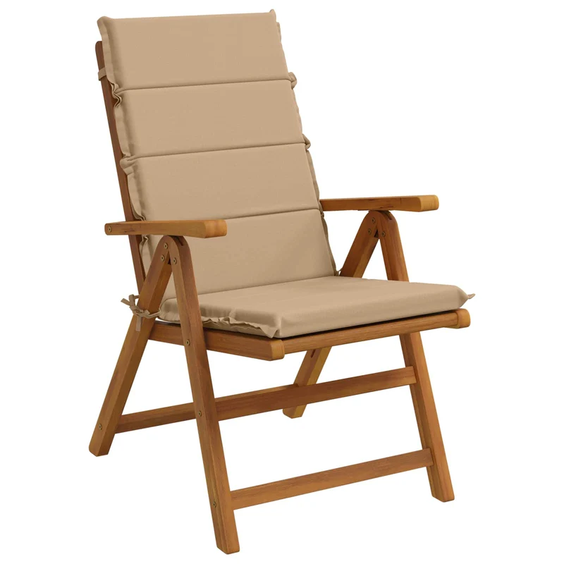 High Back Chair Cushion GEMERT 2 pcs 100% Polyester Sand