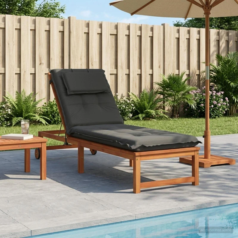 Sunlounger Cushion GEMERT 100% Polyester Anthracite
