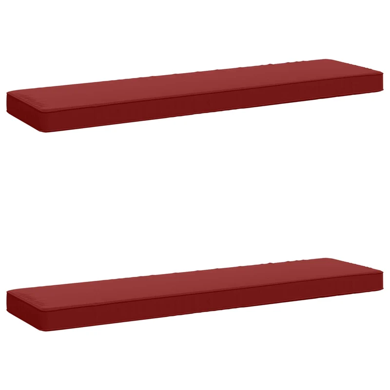 2-Piece Bench Cushions VUGHT 2 pcs 100% Polyester Wine Red
