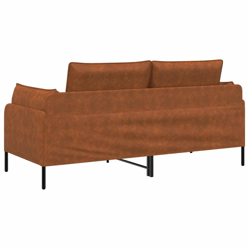 2-Seater Sofa Brown 188 x 81 x 89 cm Faux Leather