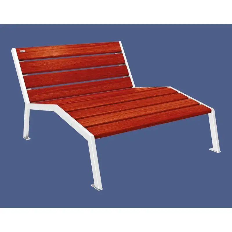 Chaise longue Silaos bois et acier, chêne PEFC, 600 à 1 800 mm