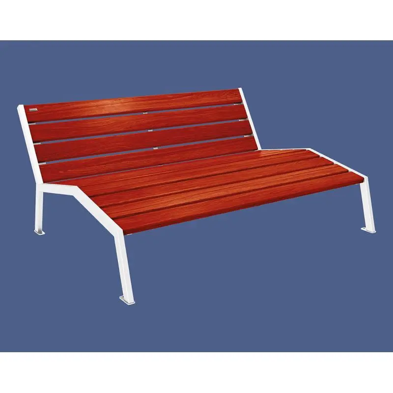 Chaise longue Silaos bois et acier, chêne PEFC, 600 à 1 800 mm