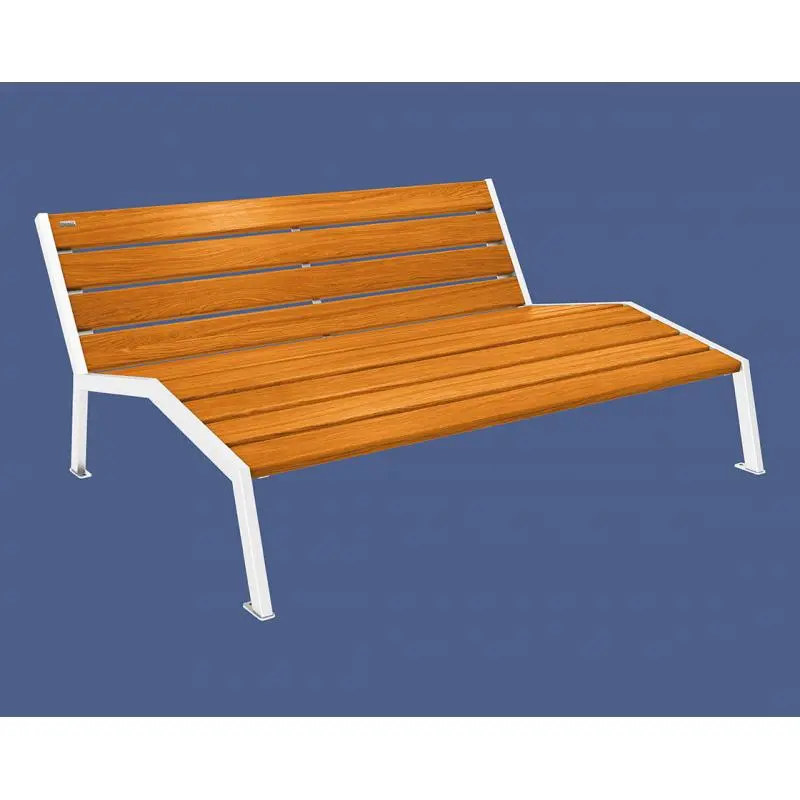 Chaise longue Silaos bois et acier, chêne PEFC, 600 à 1 800 mm