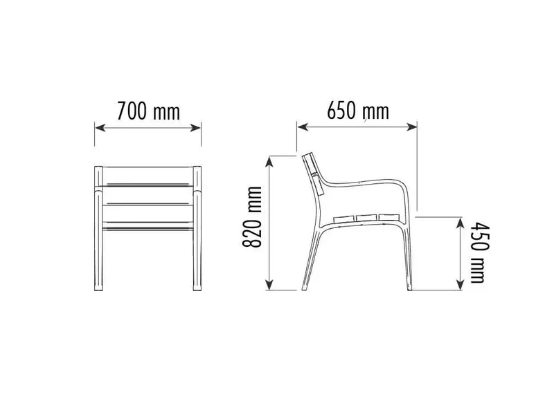 Chaise en plastique recyclé Citizen Eco