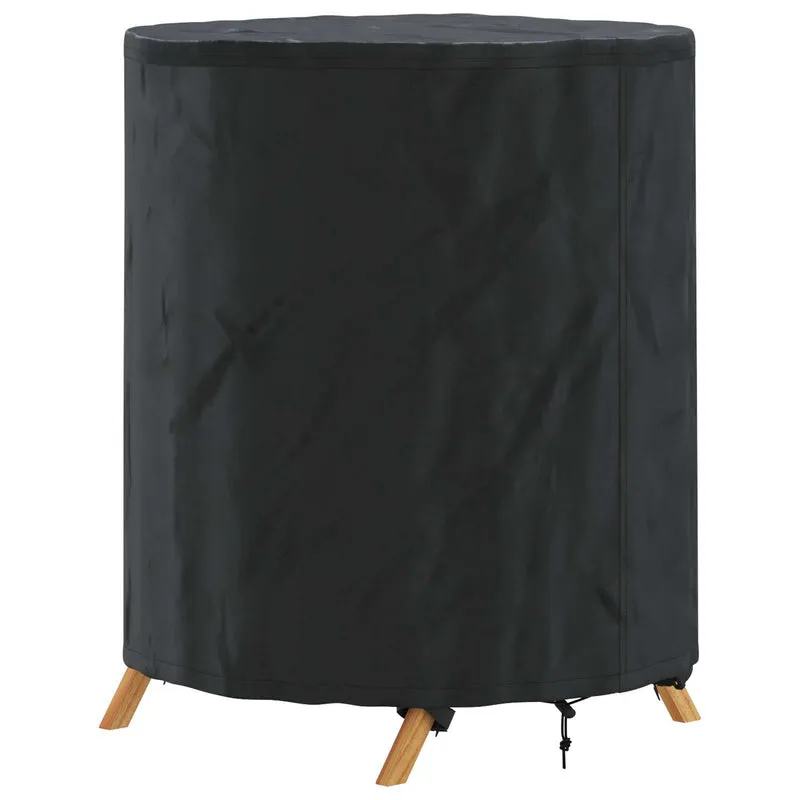 Table Cover 62 x 62 x 70 cm Fabric Round Waterproof Black