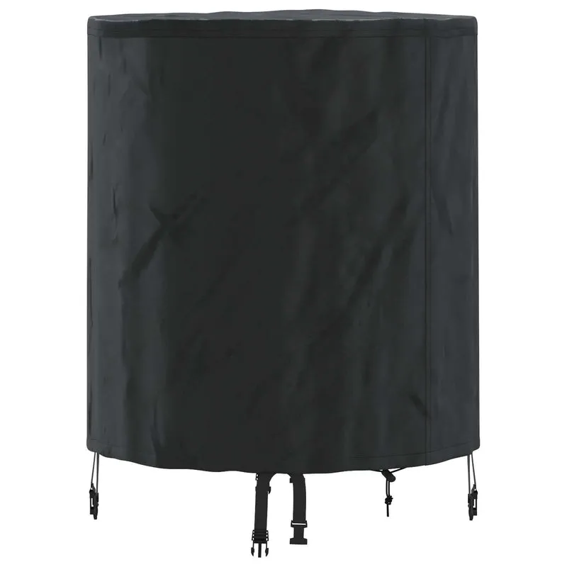 Table Cover 62 x 62 x 70 cm Fabric Round Waterproof Black