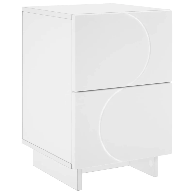Bedside Cabinet White 33.5 x 34.5 x 50 cm Engineered Wood