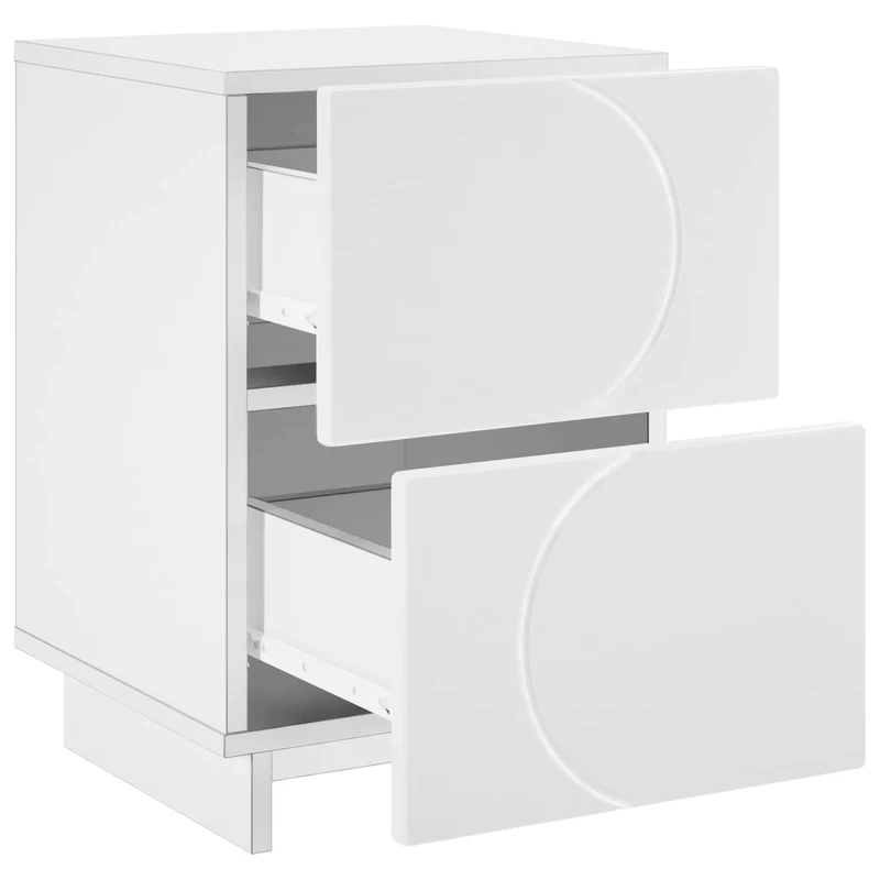 Bedside Cabinet White 33.5 x 34.5 x 50 cm Engineered Wood