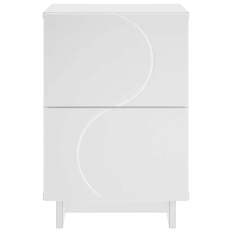 Bedside Cabinet White 33.5 x 34.5 x 50 cm Engineered Wood