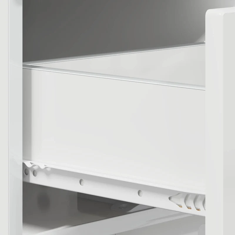 Bedside Cabinet High Gloss White 33.5 x 34.5 x 50 cm