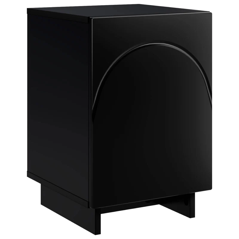 Bedside Cabinet Black 33.5 x 34.5 x 50 cm Engineered Wood
