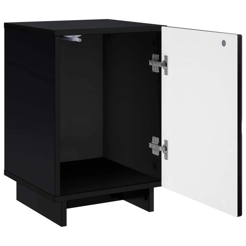 Bedside Cabinet Black 33.5 x 34.5 x 50 cm Engineered Wood