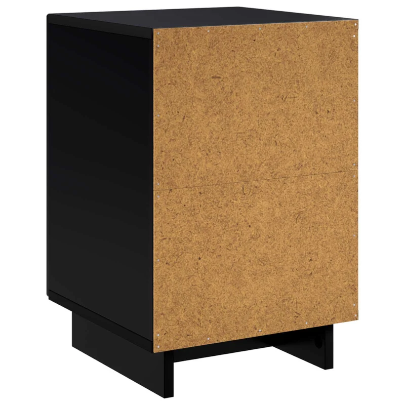 Bedside Cabinet Black 33.5 x 34.5 x 50 cm Engineered Wood