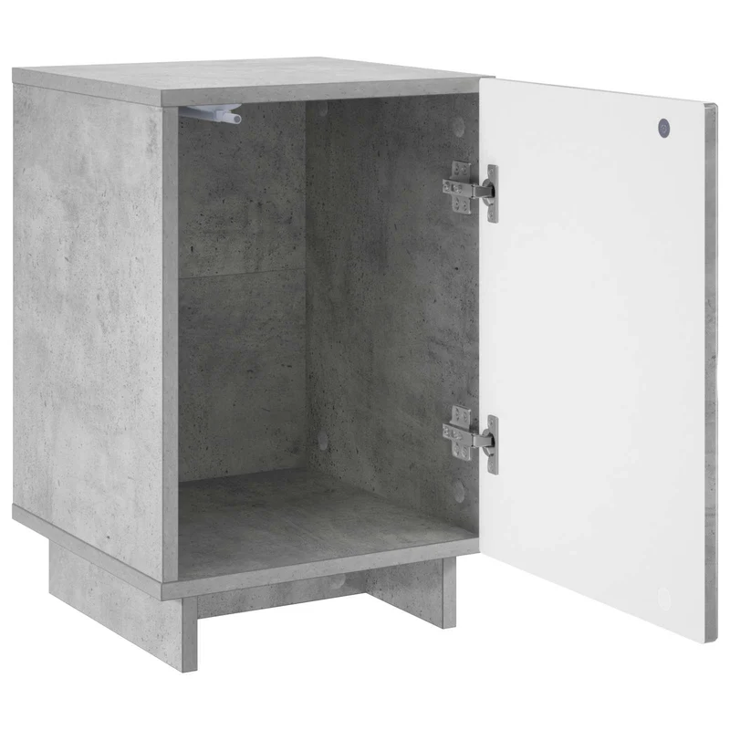 Bedside Cabinet Concrete Grey 33.5 x 34.5 x 50 cm