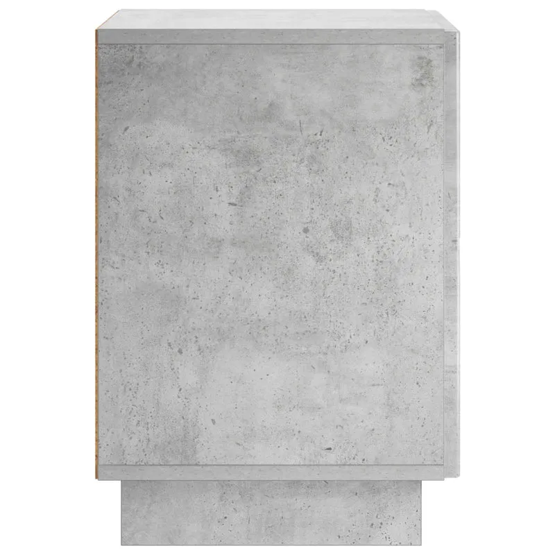 Bedside Cabinet Concrete Grey 33.5 x 34.5 x 50 cm