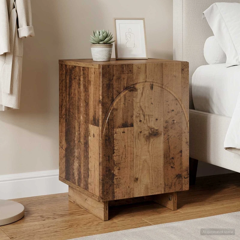 Bedside Cabinet Old Wood 33.5 x 34.5 x 50 cm Engineered Wood