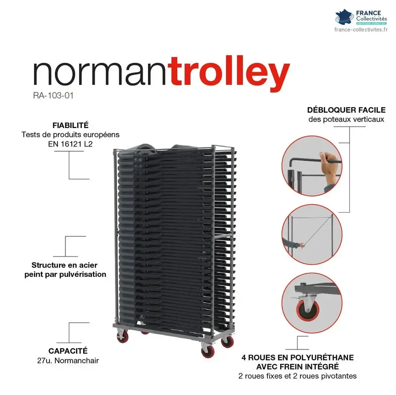 Chariot pour chaises Norman "Classic Collection"
