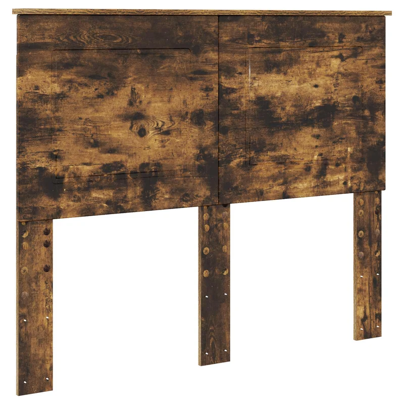 Bed Frame with Drawer Smoked Oak 135 x 190 cm Engineer Wood