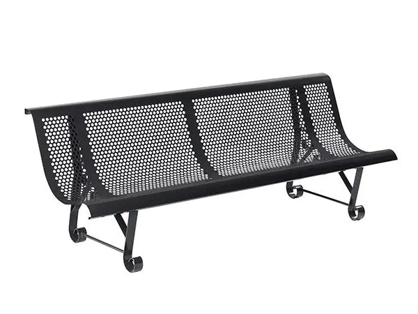 Banc métal vague (trous carrés)