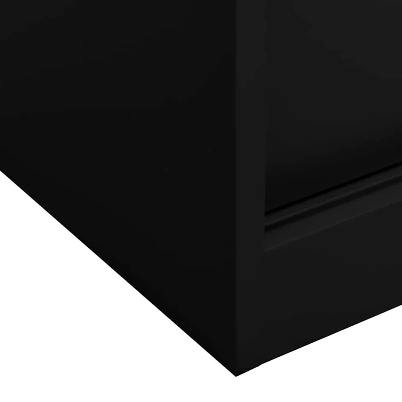 335952 vidaXL Office Cabinet with Sliding Door Black 90x40x90 cm Steel