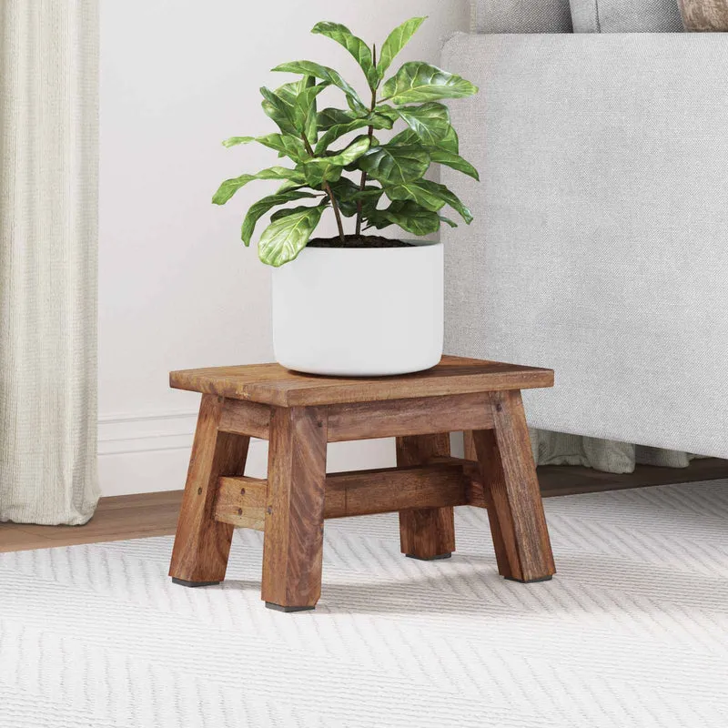 Stool Natural 30 x 20 x 20 cm Mahogany Wood