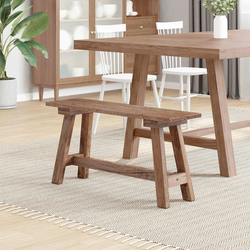 Bench Natural 92 x 23.5 x 45.5 cm Solid Mahogany wood