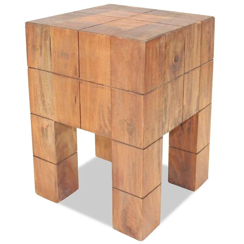 244502 vidaXL Stool Solid Mahogany Wood