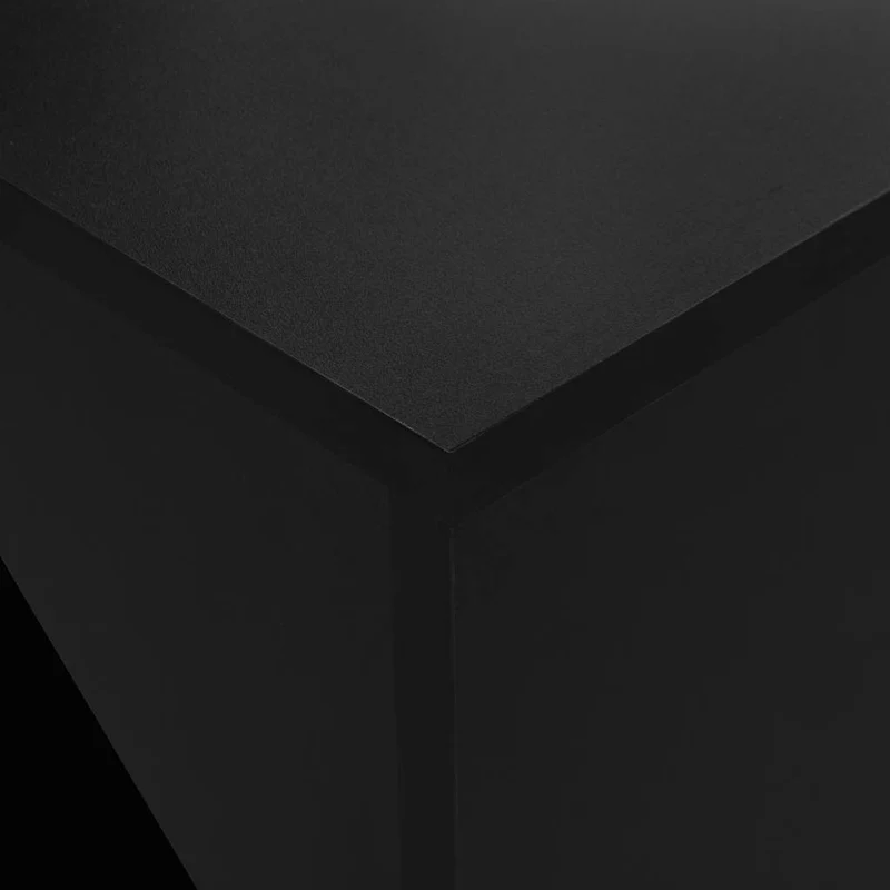 280228 vidaXL Bar Table with Cabinet Black 115x59x200 cm