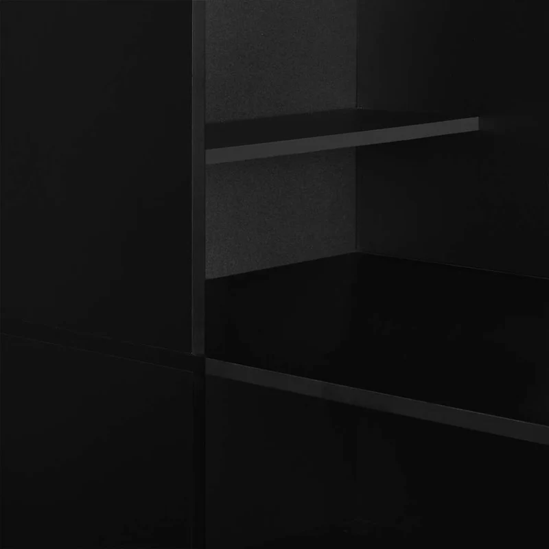 280228 vidaXL Bar Table with Cabinet Black 115x59x200 cm