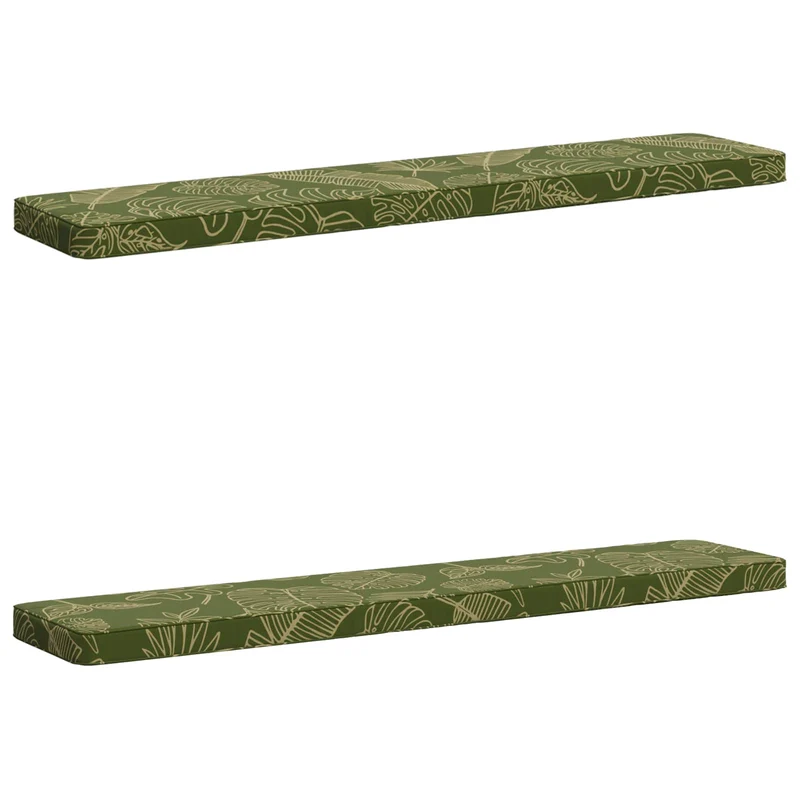 2-Piece Bench Cushions VUGHT 2 pcs 100% Polyester Leaf Design