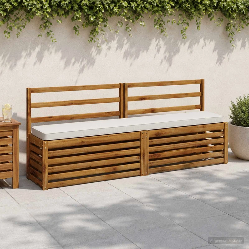 2-Piece Bench Cushions VUGHT 2 pcs 100% Polyester White