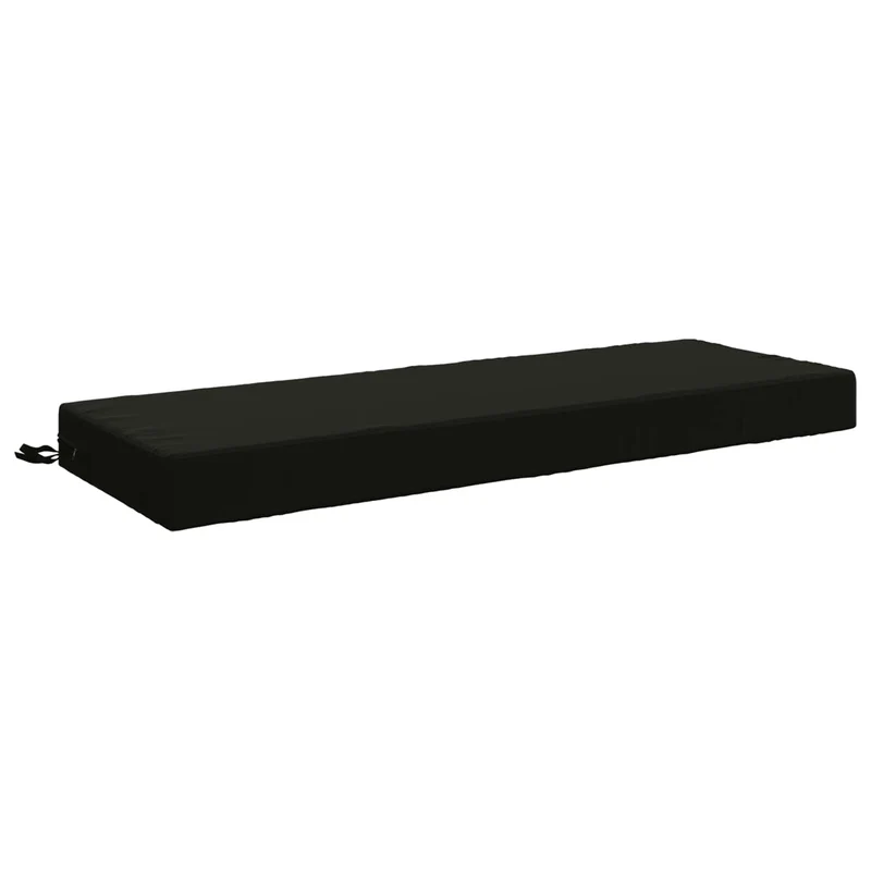Back Cushion SOEST 100% Polyester Black 120 x 40 x 10 cm