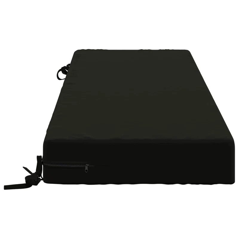 Back Cushion SOEST 100% Polyester Black 120 x 40 x 10 cm