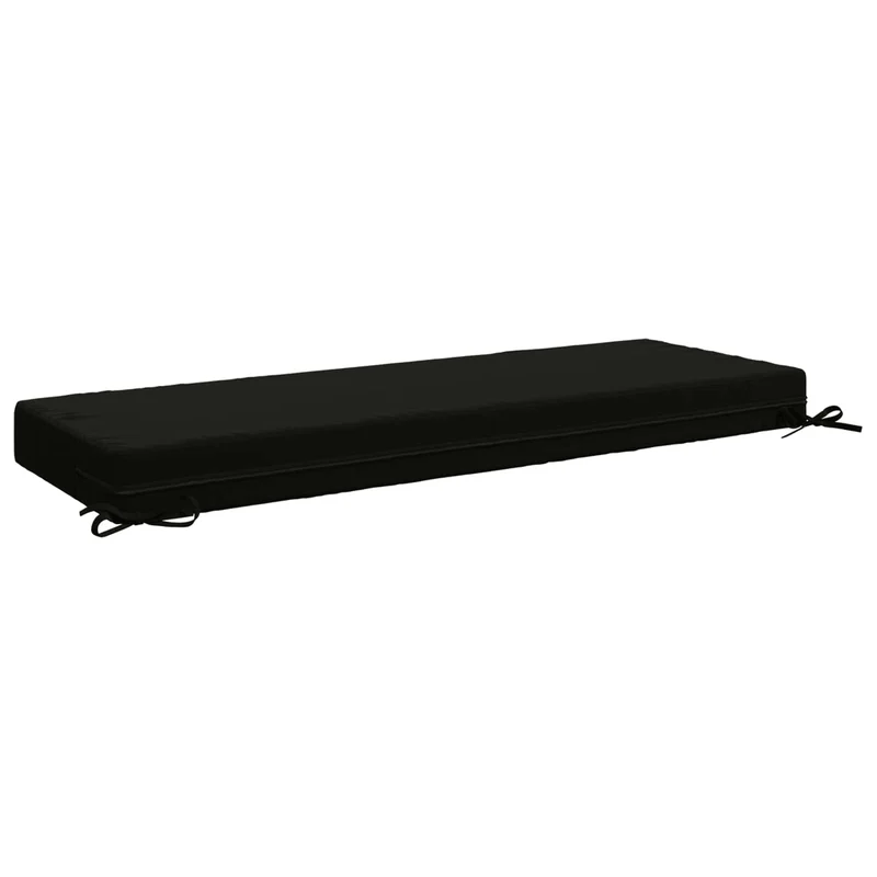 Back Cushion SOEST 100% Polyester Black 120 x 40 x 10 cm