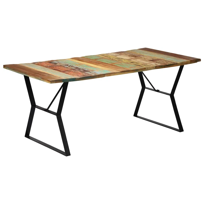 247946 vidaXL Dining Table 180x90x76 cm Solid Reclaimed Wood