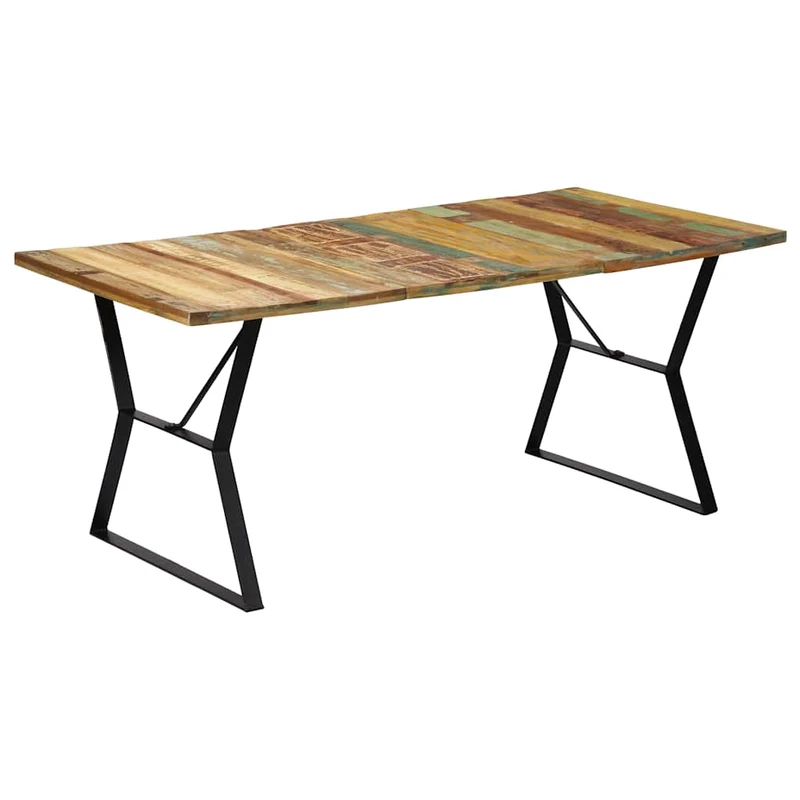 247946 vidaXL Dining Table 180x90x76 cm Solid Reclaimed Wood