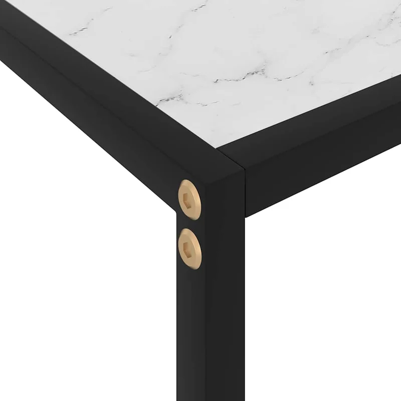 322829 vidaXL Console Table White 60x35x75 cm Tempered Glass