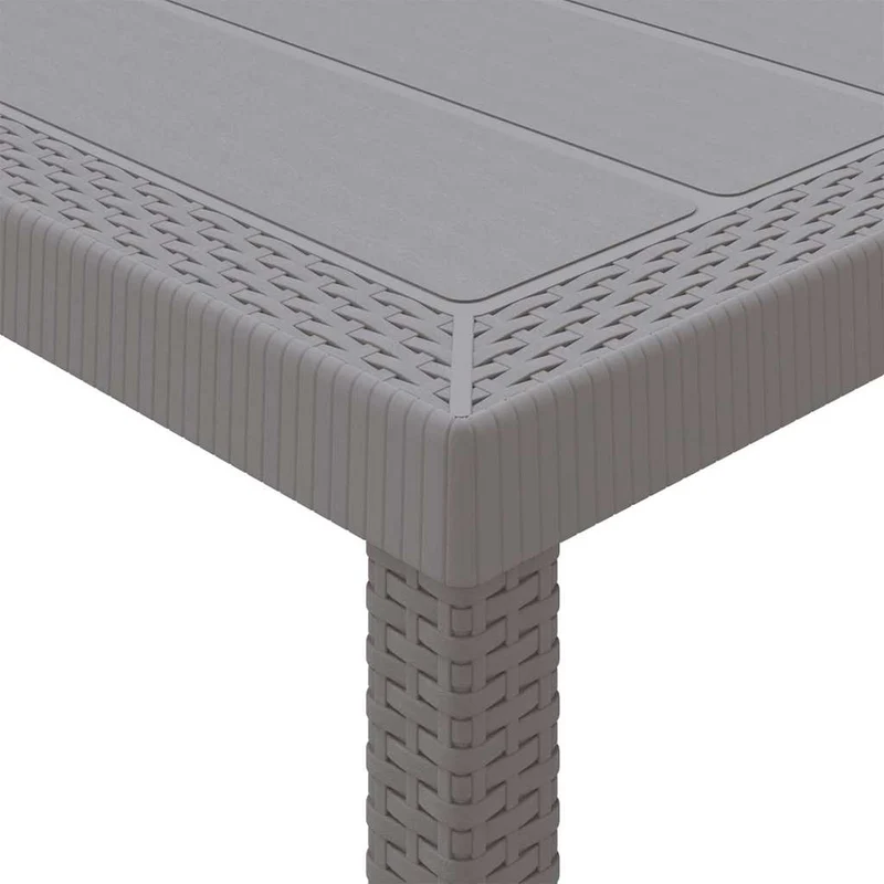 Garden Dining Set 5 pcs Light Grey Polypropylene