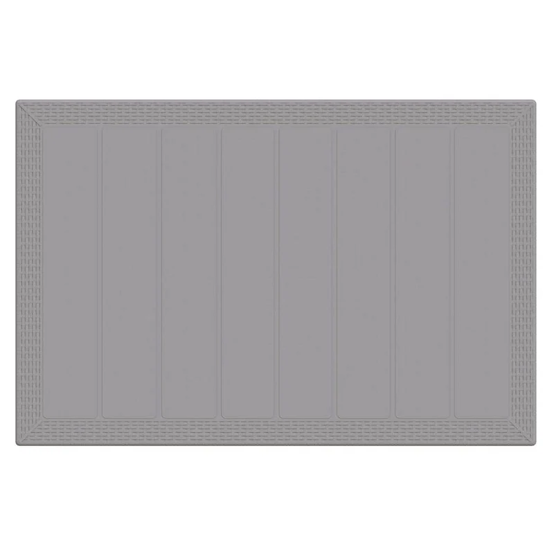 Garden Dining Set 7 pcs Light Grey Polt rattan