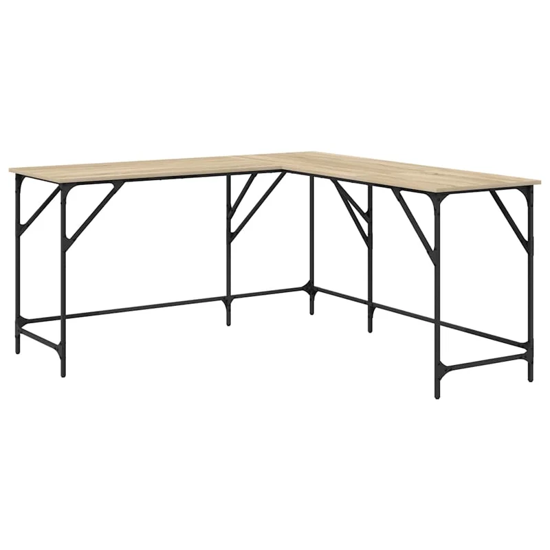 Desk Sonoma Oak 149x149x75 cm Engineered Wood