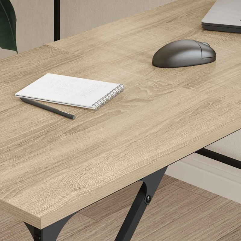 Desk Sonoma Oak 149x149x75 cm Engineered Wood