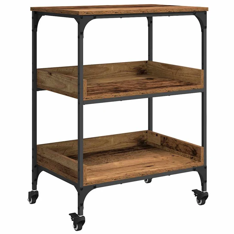 Kitchen Trolley Old Wood 60 x 41 x 80.5 cm Engineered Wood