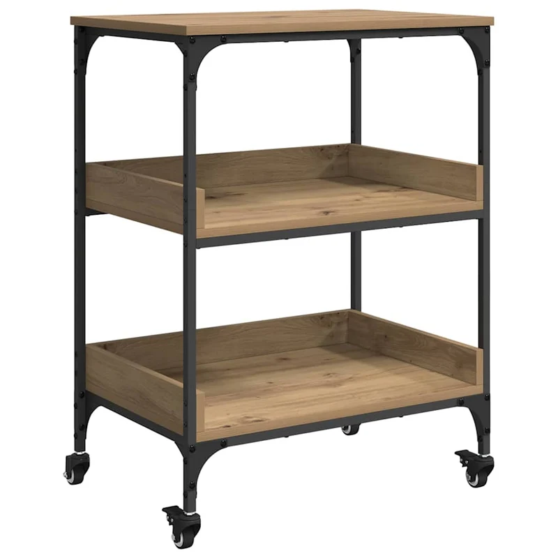 Kitchen Trolley Artisan Oak 60 x 41 x 80.5 cm Engineered Wood