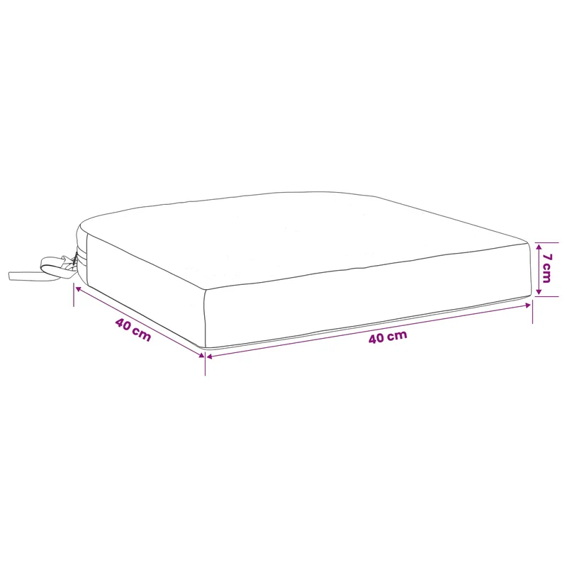 1-Piece Seat Cushion SOEST 100% Polyester Red 40 x 40 x 7 cm