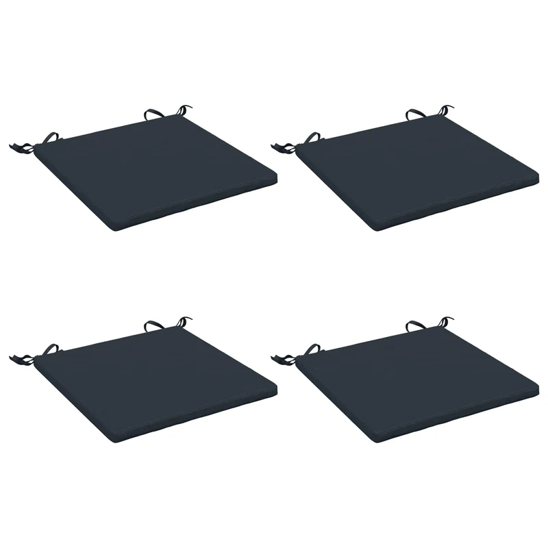 Seat Cushions SOEST 4 pcs 100% Polyester Dark Blue